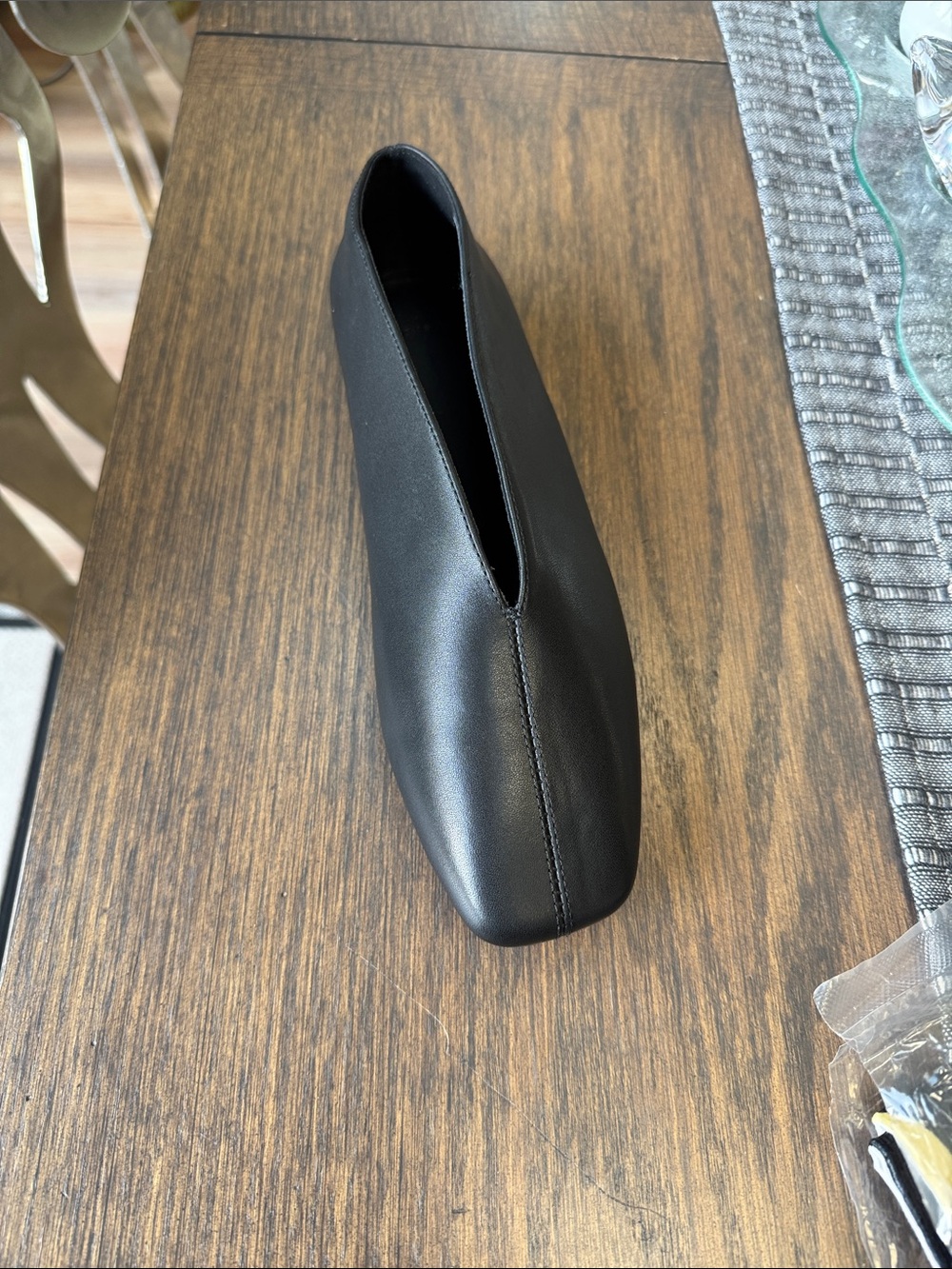 Classic Black Leather Women's Flat Loafer